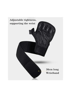 Halamine Gym Gloves For Hot Weather，Gym Gloves for Women,Ventilated Gym Gloves with Wrist Support and Weight Lifting Straps-Multi-Sport Training Gloves for Cycling, Weightlifting (Black)  - Image 2