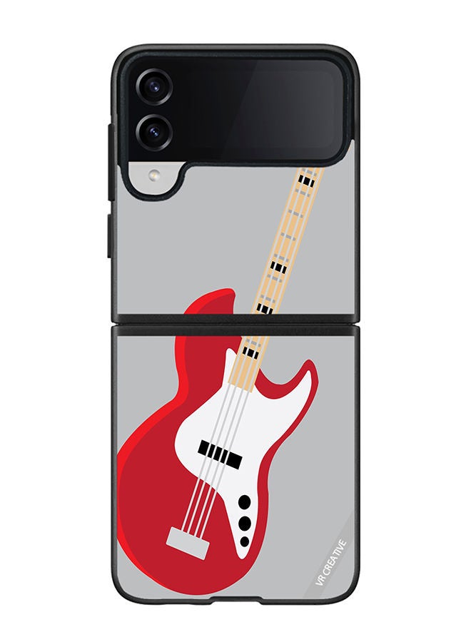 VR CREATIVE Protective Case Cover For Samsung Galaxy Z Flip4 Bass Musical Design Multicolour - Image 1