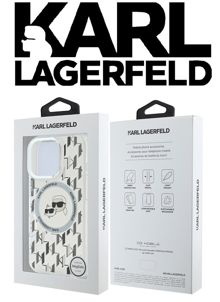 CG MOBILE iPhone 16 Pro Max Case, supports wireless charging MagSafe, transparent with original logo and design approved by the global brand (KARL LAGERFELD). From CG Mobile  - Image 5