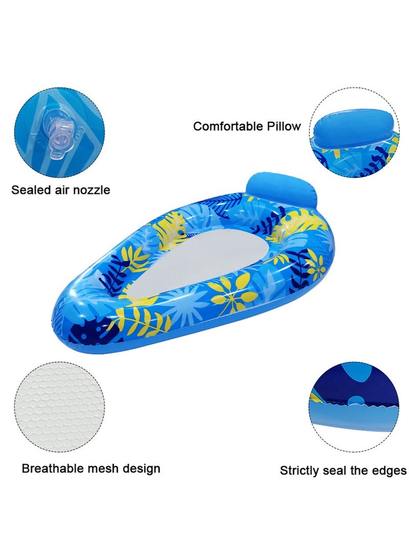 TAPIT Inflatable Pool Float Chair Lounge for Floating, Inflatable Pool Float Hammock, Multi-Purpose Water Hammock, Inflatables Pool Rafts Bed for Swimming Pool Beach Sea (Blue) - Image 5