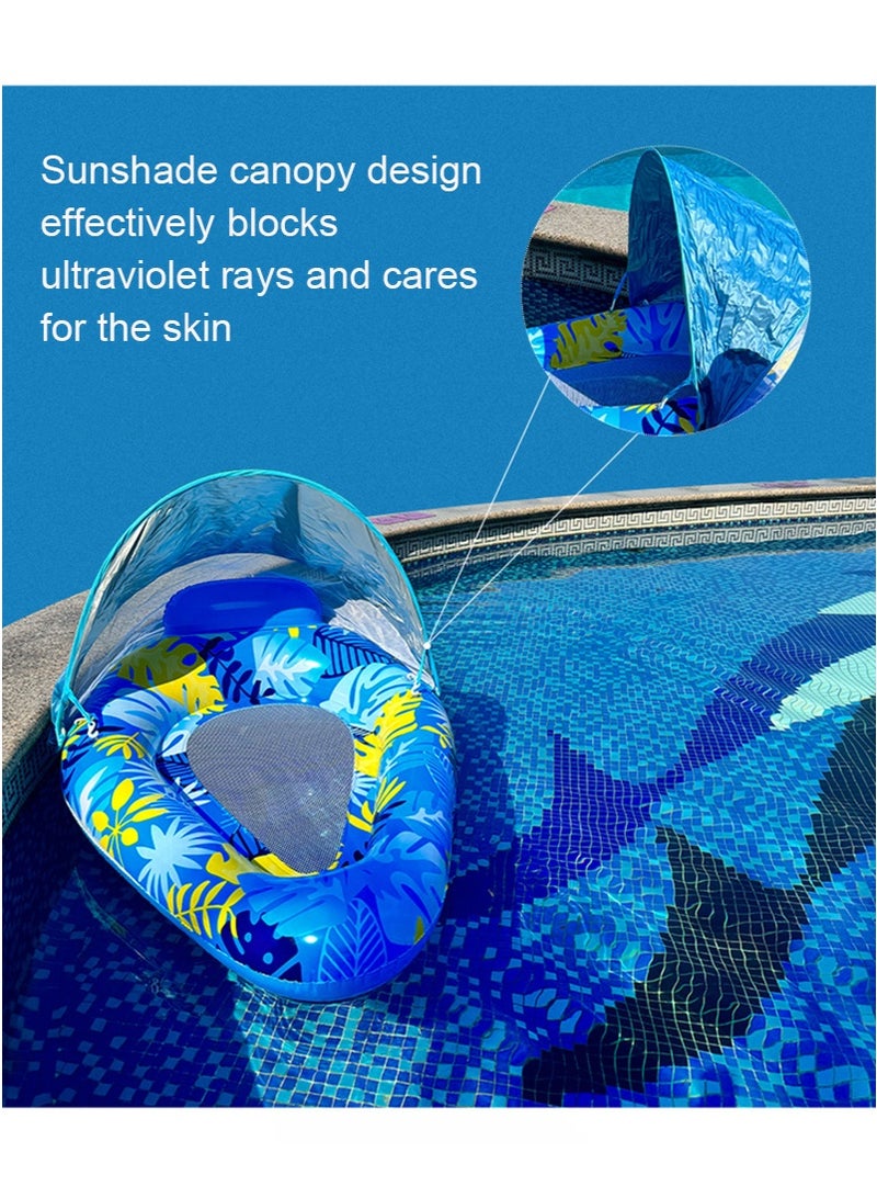 TAPIT Inflatable Pool Float Chair Lounge for Floating, Inflatable Pool Float Hammock, Multi-Purpose Water Hammock, Inflatables Pool Rafts Bed for Swimming Pool Beach Sea (Blue) - Image 3
