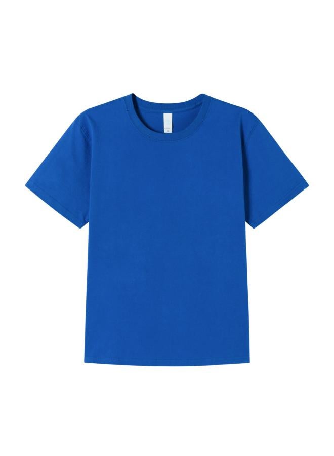 Song Feng Ya Couple 270g Combed Cotton Crew Neck Short Sleeve T-shirt Thick Solid Color Multi-color Base Shirt Shoulder Basic Cotton T-shirt 