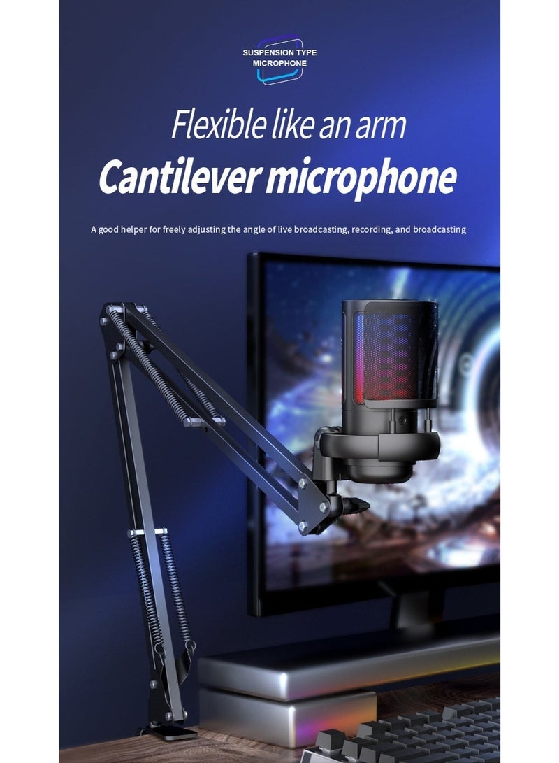 SODI Gaming PC USB Microphone Podcast Condenser Mic With Adjustable Arm Stand Pop Filter Mute Button For Streaming Twitch Online Chat Snapchat Computer Mic For PS4 PS5 PC Gamer Youtuber - Image 2