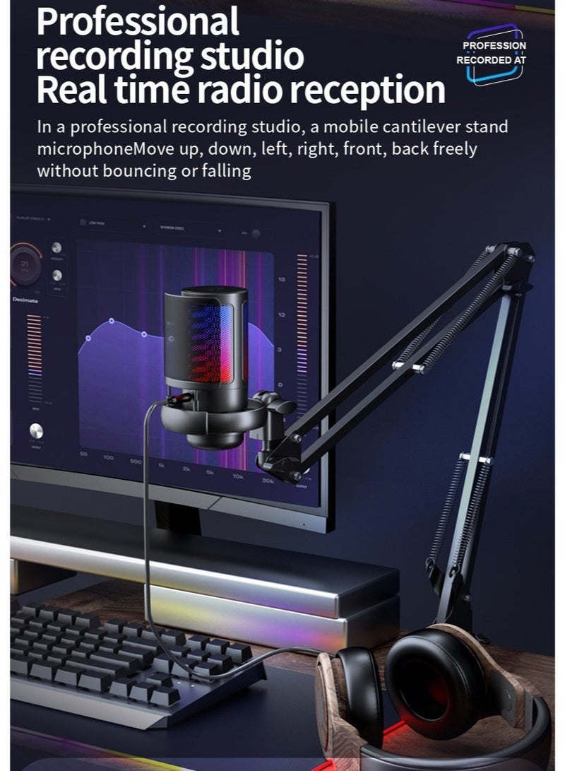 SODI Gaming PC USB Microphone Podcast Condenser Mic With Adjustable Arm Stand Pop Filter Mute Button For Streaming Twitch Online Chat Snapchat Computer Mic For PS4 PS5 PC Gamer Youtuber - Image 5