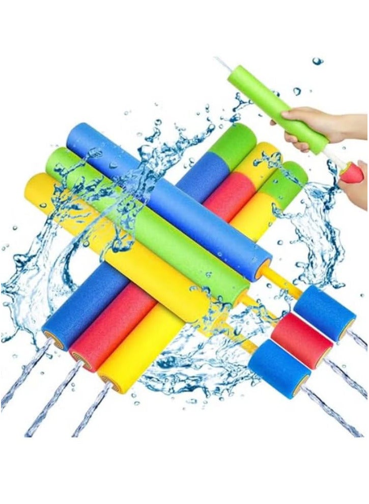 مجموعة جوهيتال مكونة من 6 مسدسات رش مياه ملونة للأطفال، مسدس مياه رغوي للأطفال، مسدس مياه مسحوب من إسفنج أسيتات إيثيلين-فاينيل (EVA)، لعبة الشاطئ للأطفال البالغين لحمام السباحة، والشاطئ، والخارج، والحفلات، والهدايا التذكارية