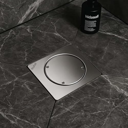 Ruhe® Square Clean Out with Collar Floor Drain (5 x 5 inches) | Stainless Steel Square Clean Out Jali | (Pack of 4) - Image 2