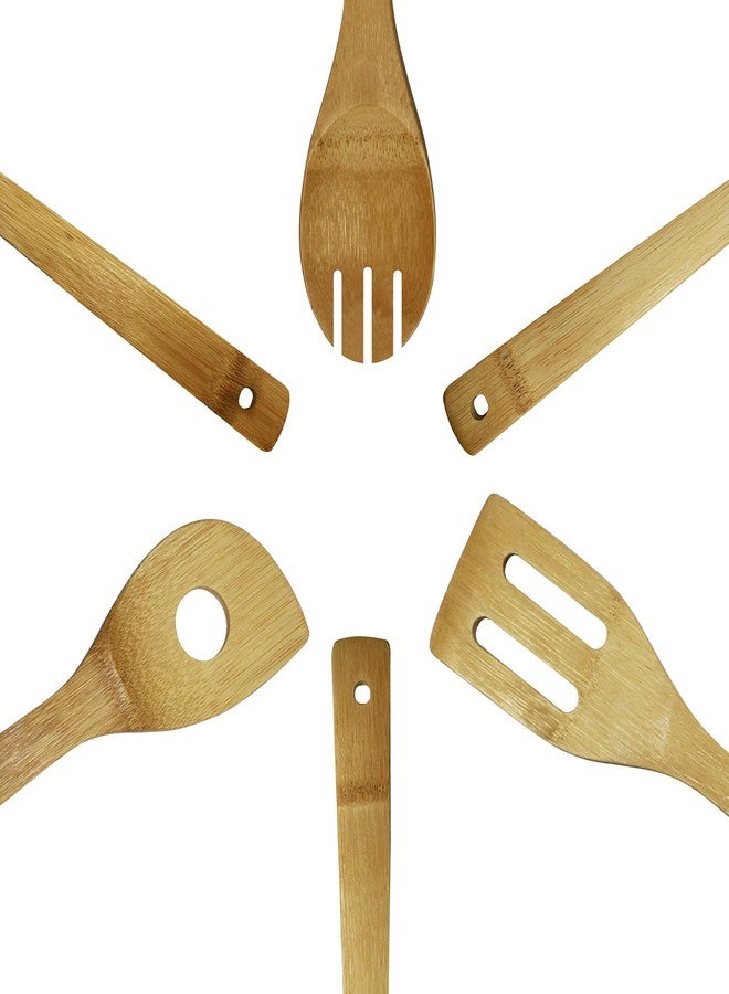 Oceanstar Bamboo Cooking Utensil Set, 6-Piece - Image 4