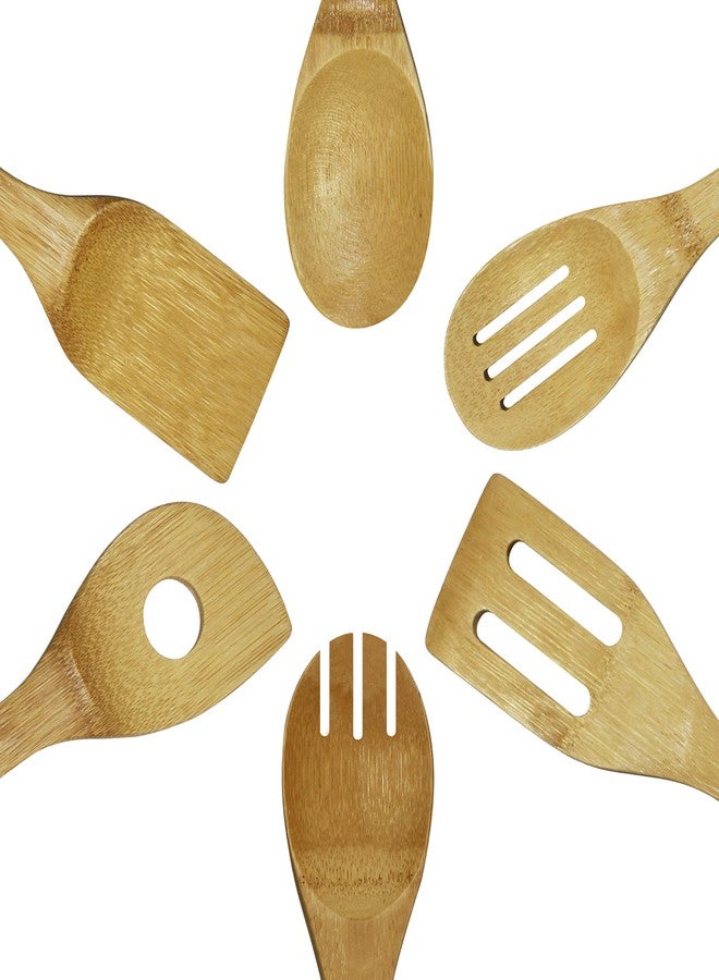 Oceanstar Bamboo Cooking Utensil Set, 6-Piece - Image 3