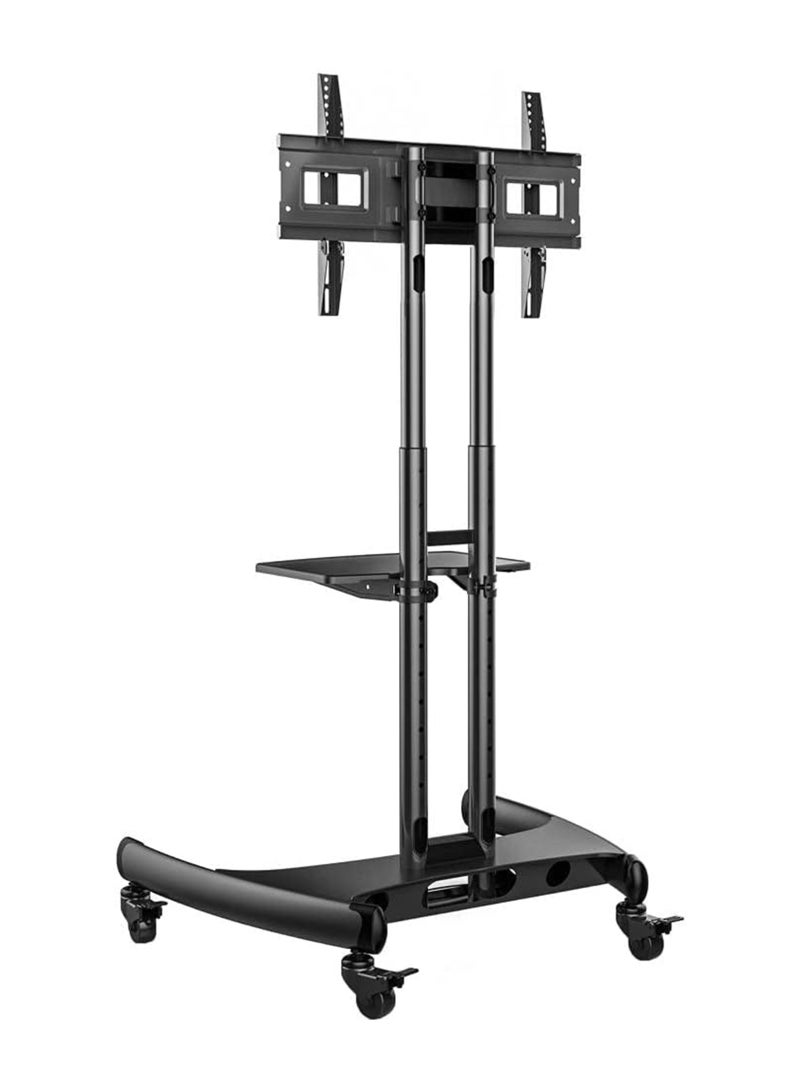 NB ERGONOMIC Mobile TV Stand with Wheels for 32" - 75" Inch LCD LED OLED Plasma Flat Panel Screens up to 45.5kgs / 100lbs, VESA 600x400mm, Portable TV Stand with Height Adjustment, Black | AVA1500-60-1  - Image 3