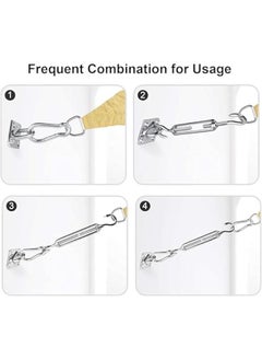 HOOKOR Durku 50pcs Shade Sail Hardware Kit, Sun Shade Hardware Kit with 304 Stainless Steel Wire Rope for Rectangle/Triangle Sun Shade Sails, Stainless Steel Accessories for for Garden Outdoors  - Image 3