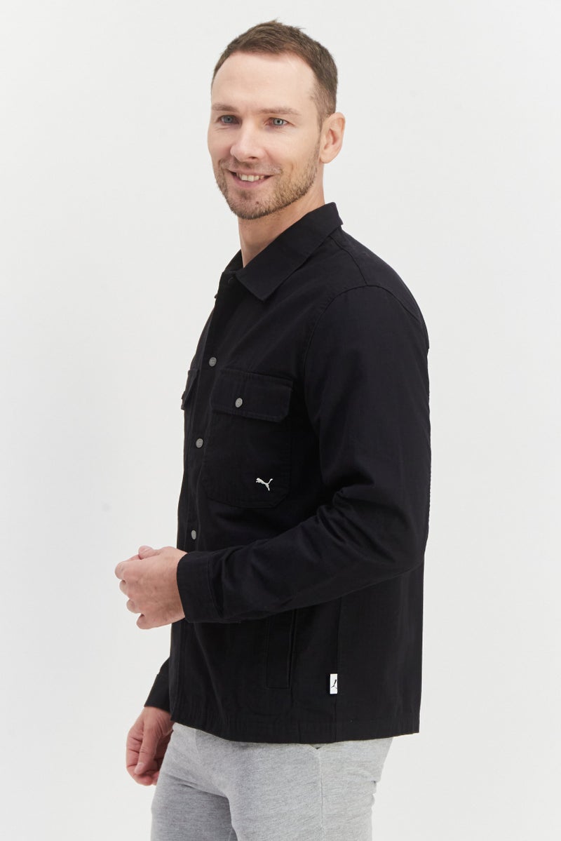 PUMA Men Sportswear Fit Brand Logo Training Shirt Jackets, Black - Image 2