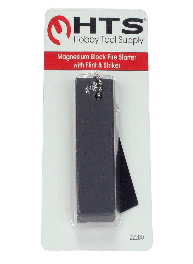 HTS 222B0 Magnesium Block Fire Starter with Flint & Striker - Image 2