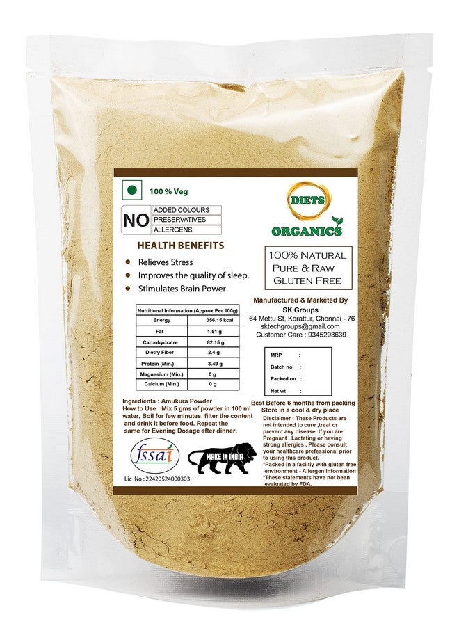 Diets Organics Amukkara Kizhangu Powder / Ashwagandha Root Powder -100 Gms pack of 1 - Image 3