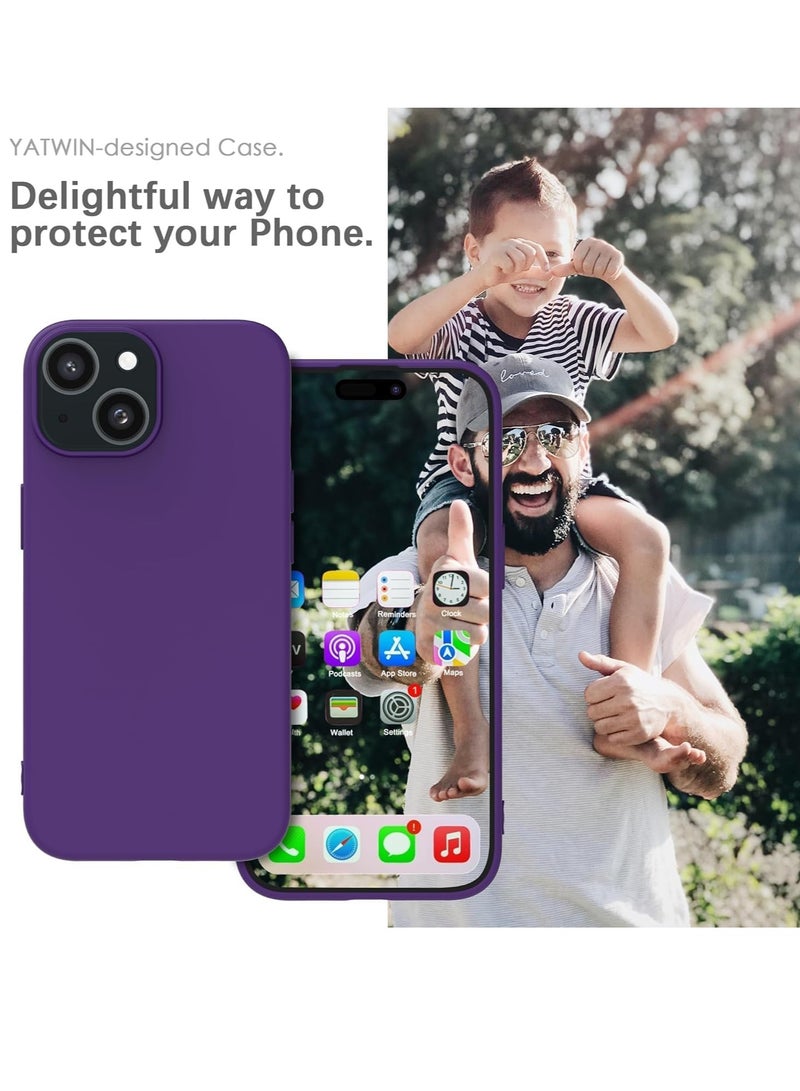 Compatible with iPhone 13 Mini Case, Slim Liquid Silicone 3 Layers Full Covered Soft Gel Rubber with Microfiber Case Cover 5.4 inch... - Image 3