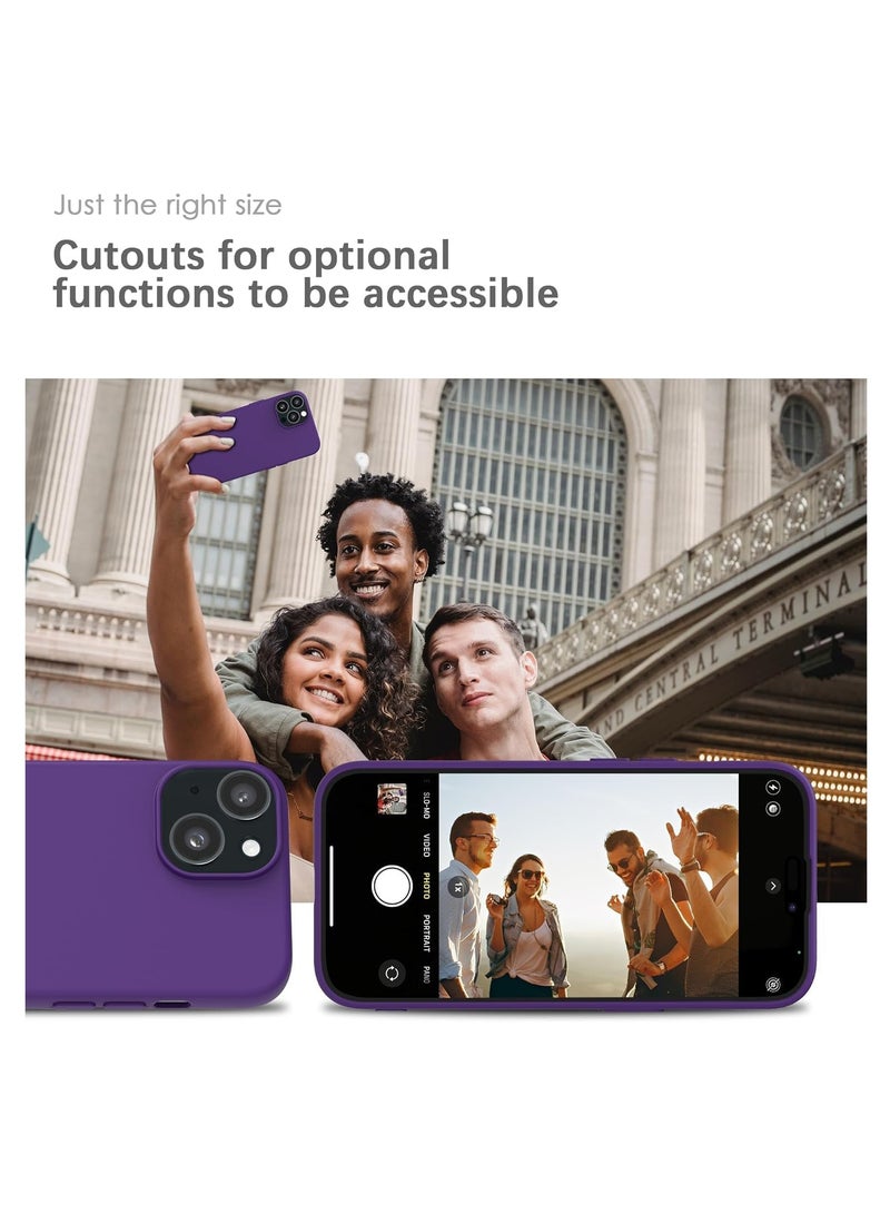 Compatible with iPhone 13 Mini Case, Slim Liquid Silicone 3 Layers Full Covered Soft Gel Rubber with Microfiber Case Cover 5.4 inch... - Image 2