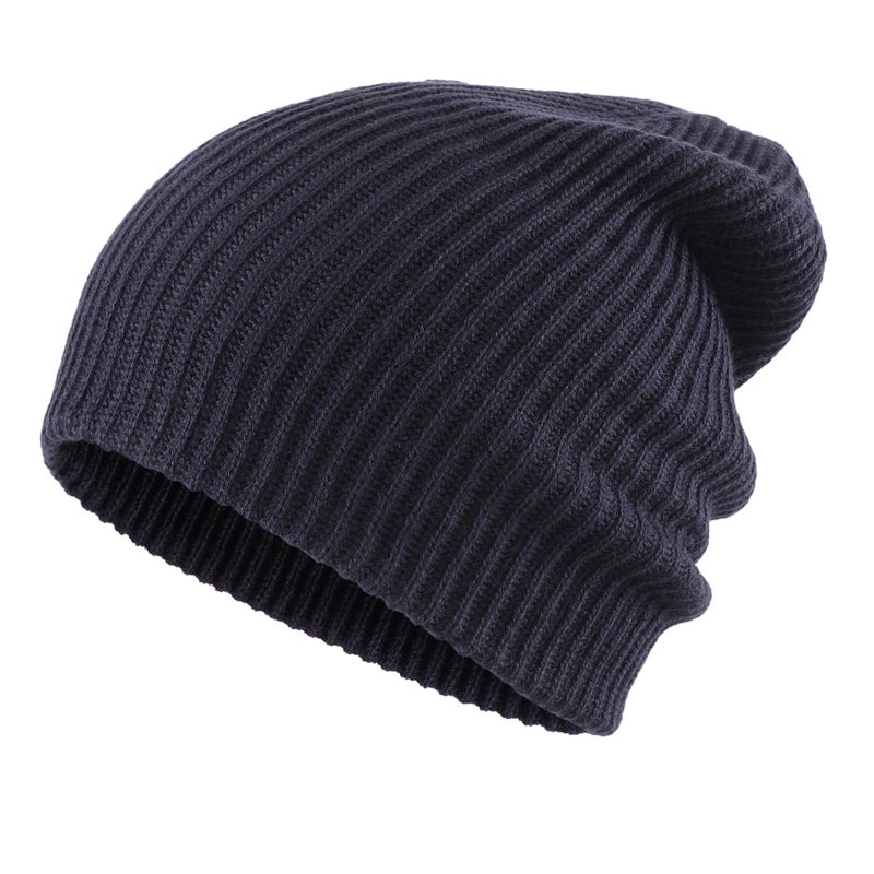Home Prefer Rib Knit Beanie Hat for Men and Women (US, Alpha, One Size, Navy Blue) - Image 3