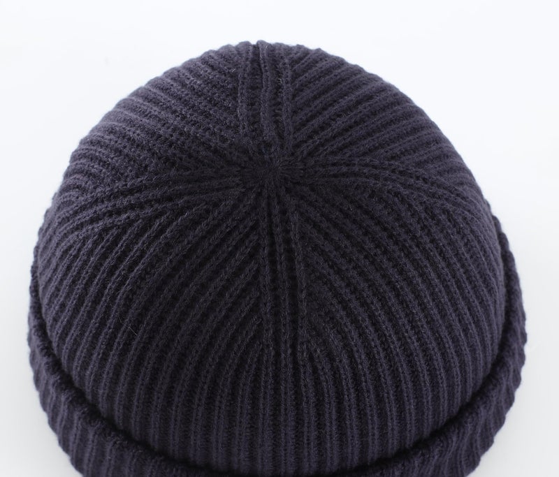 Home Prefer Rib Knit Beanie Hat for Men and Women (US, Alpha, One Size, Navy Blue) - Image 4