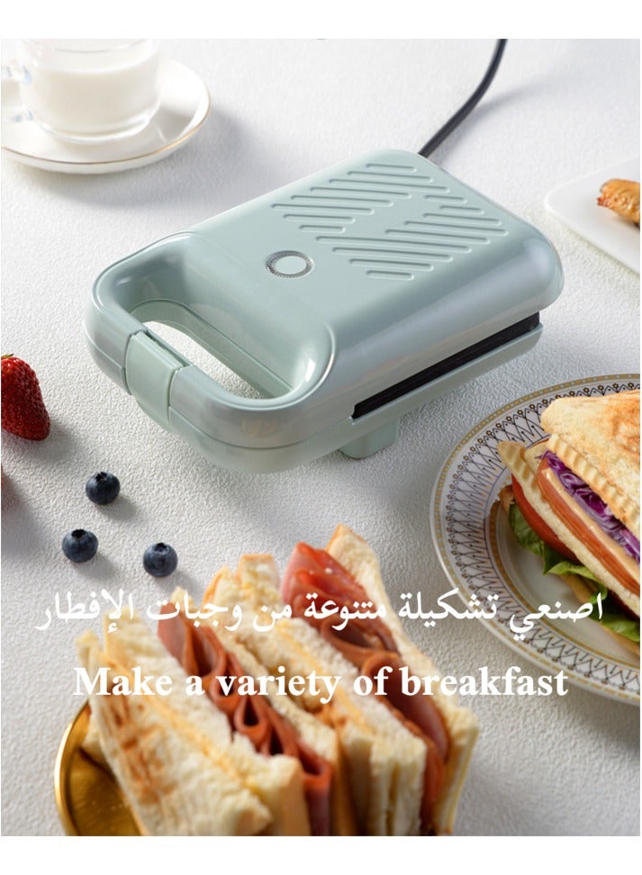 Non-Stick Sandwich Grill, Sandwich Maker With Handle Locking System Equipped With Non-Stick Coating, Overheat Protection 650W Arabic Bread Maker Easy Use And Cleaning White - Image 3