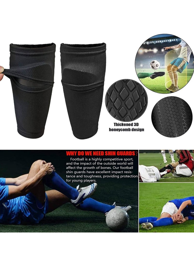 Excefore - Shin Pads for Kids, Football Anti-Slip Shin Guards, Shin Guards with Avoid Slip Out Insert Pocket Calf Sleeves, Lightweight, Breathable, and Durable Soccer Protective Equipment for Boys Grils Age 5-12 - Image 1