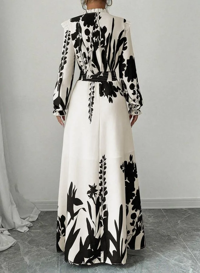 Take Two Women Floral Printed Ruffle Detail Maxi Dress