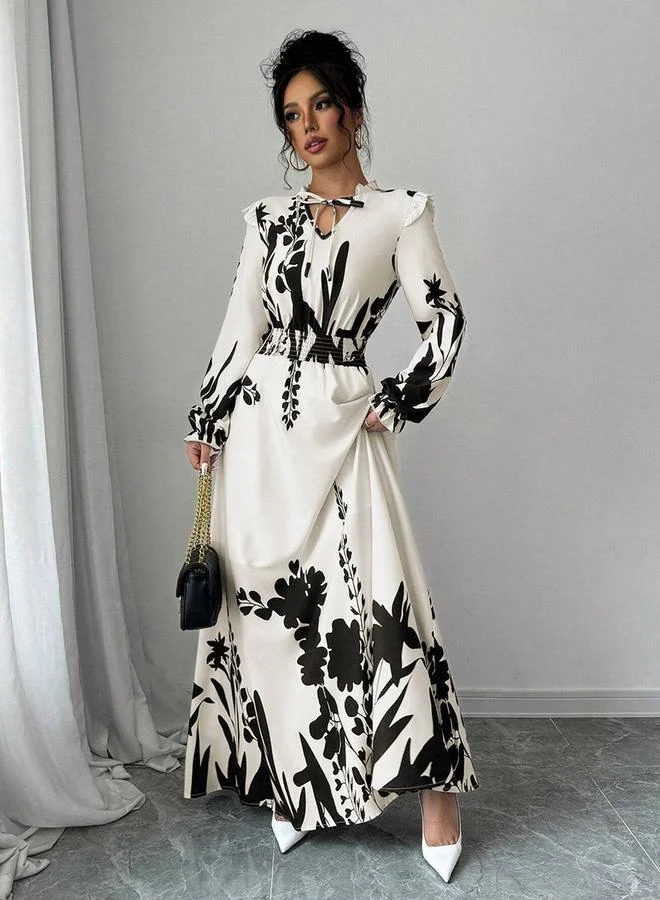 Take Two Women Floral Printed Ruffle Detail Maxi Dress