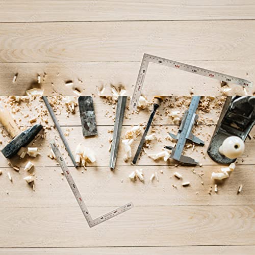 Cheerock L Shaped Ruler 6" x 12" Metal 90 Degree Square Ruler Right Angle Ruler for Carpenter Engineer - 300 x 150mm - Image 5