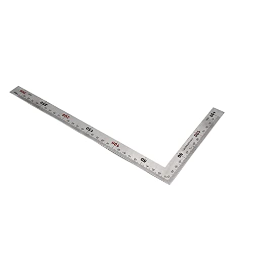 Cheerock L Shaped Ruler 6" x 12" Metal 90 Degree Square Ruler Right Angle Ruler for Carpenter Engineer - 300 x 150mm - Image 1