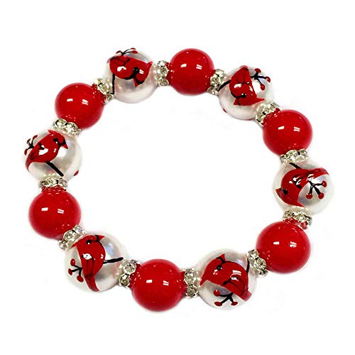 fiona Red Cardinal Bracelet, STL Cardinals Holiday Jewelry for Women, Christmas Remembrance Memorial Birthday Gift for Her, 1 pc - Image 1