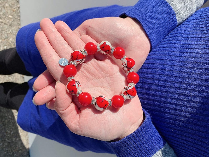 fiona Red Cardinal Bracelet, STL Cardinals Holiday Jewelry for Women, Christmas Remembrance Memorial Birthday Gift for Her, 1 pc - Image 2