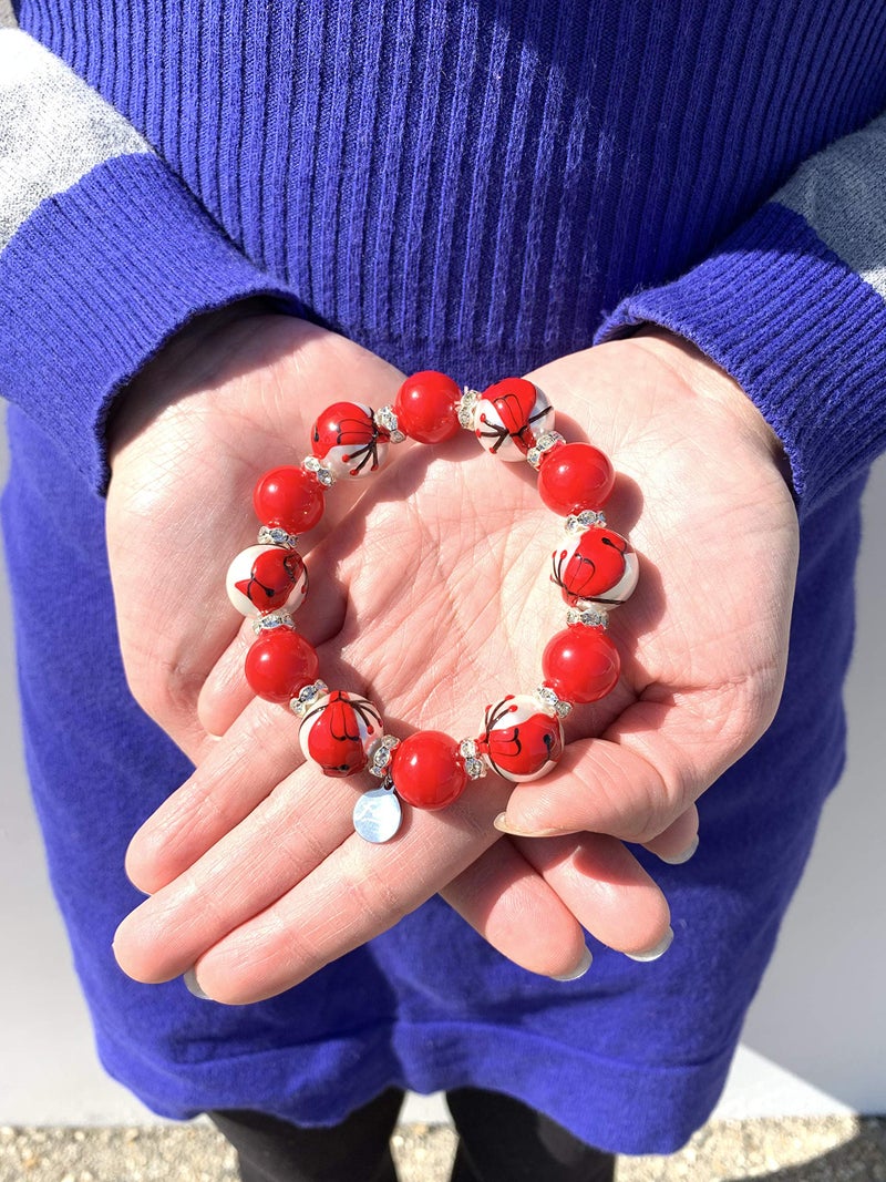 fiona Red Cardinal Bracelet, STL Cardinals Holiday Jewelry for Women, Christmas Remembrance Memorial Birthday Gift for Her, 1 pc - Image 3