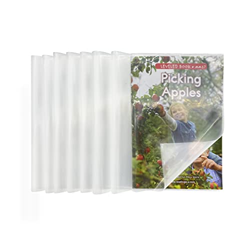 EULANT 10 Pieces Book Covers Plastic Clear with Adjustable Self-Adhesive Closure,Clear Slip On Jacket Cover,16K Size for Books at 21 * 30cm - Image 2