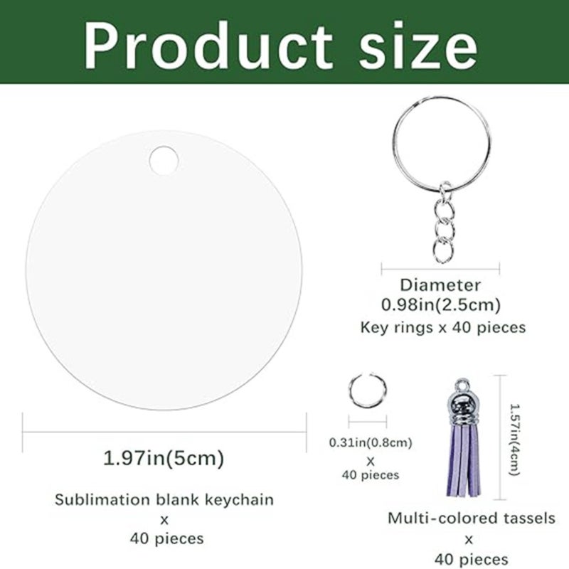 Metal heat transfer keychain (160 pcs) Blank double-sided heat transfer/oval - Image 3