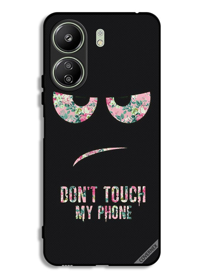 Covernex Xiaomi Redmi 13C Protective Case Cover Don't Touch My Phone Floral - Image 1