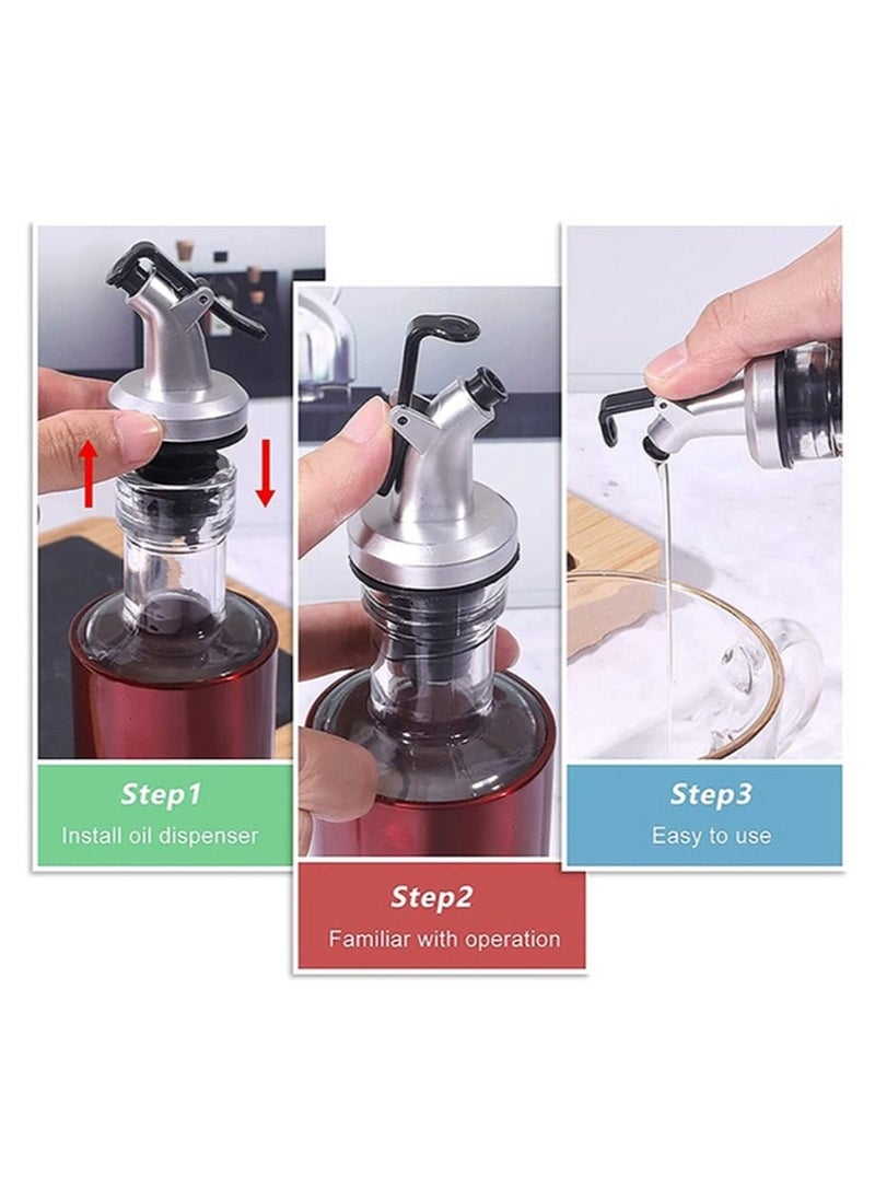 Generic 3 Pcs Oil Bottle Stopper Lock Plug Seal Leak-proof Food Grade Rubber Nozzle Sprayer Liquor Dispenser Wine Pourer Kitchen  - Image 2