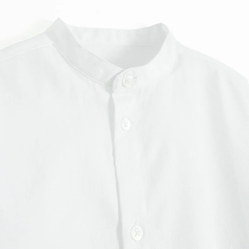 كول كلوب قميص قطن أبيض بأكمام طويلة