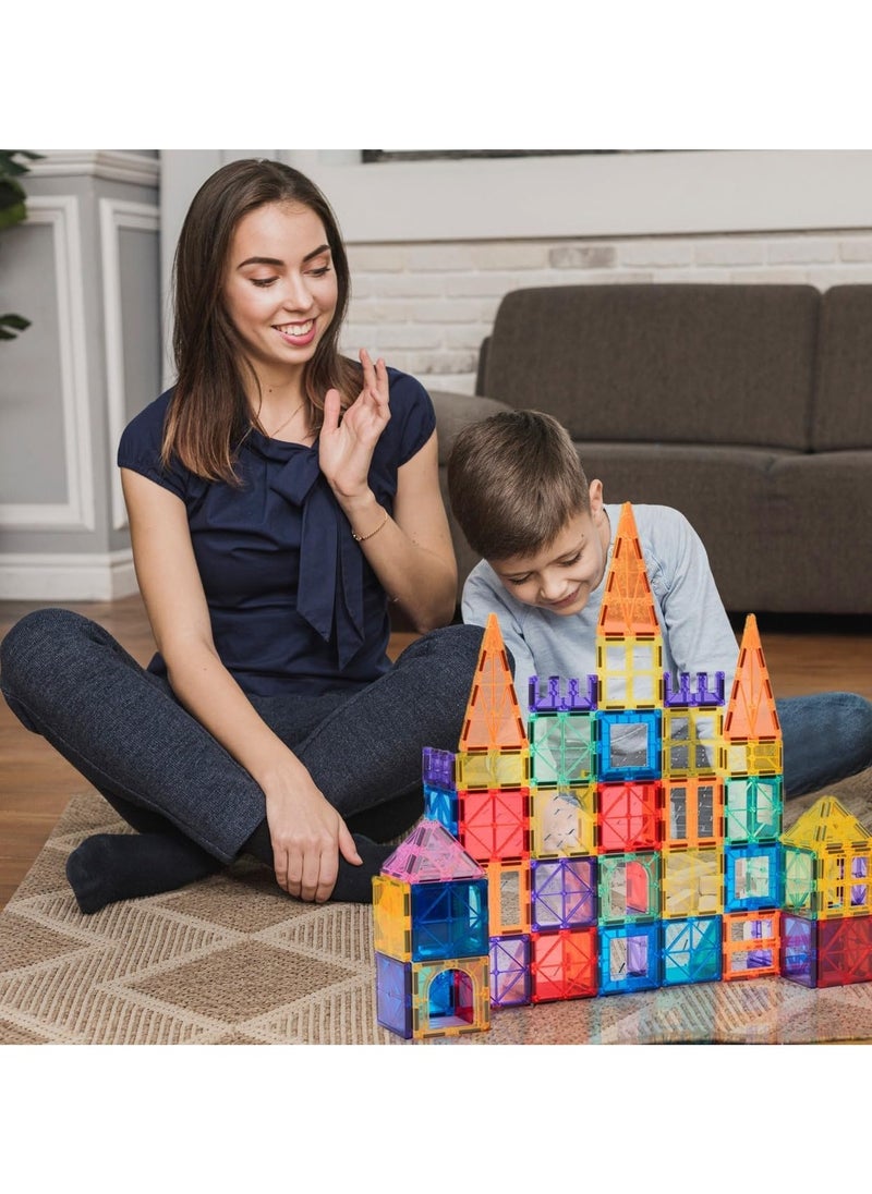 Piccasio 60-Piece Magnetic Building Tiles Set - Strong 3D Magnet Blocks for Kids, Educational stem Toy, Birthday Gifts for Kids and Toddlers - Inspire Creativity and Imagination in Construction Play  - Image 3