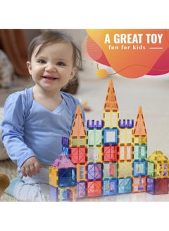 Piccasio 60-Piece Magnetic Building Tiles Set - Strong 3D Magnet Blocks for Kids, Educational stem Toy, Birthday Gifts for Kids and Toddlers - Inspire Creativity and Imagination in Construction Play  - Image 5