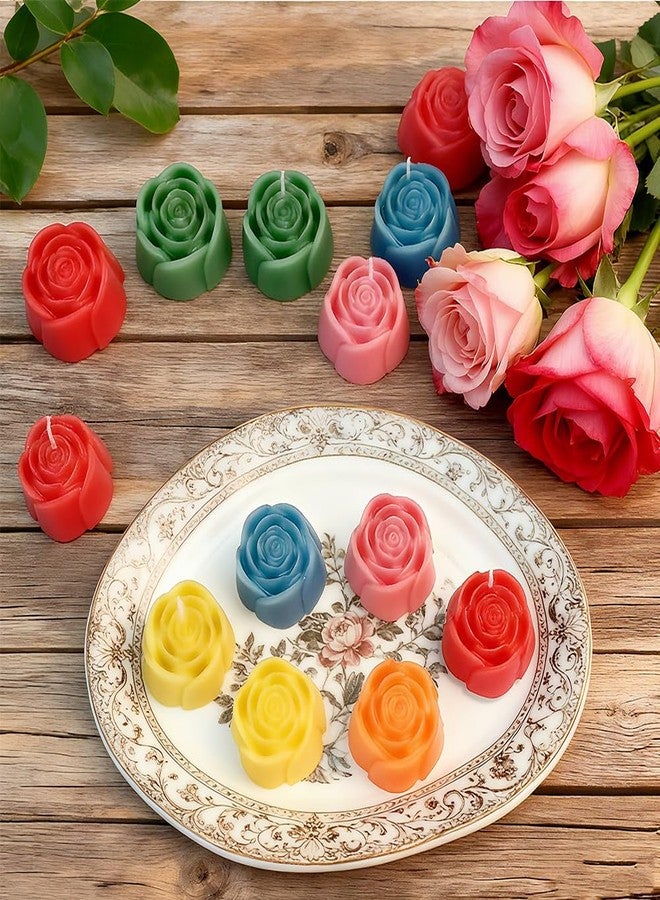 BAISDY 3PCS Flower Molds Silicone, Rose Chocolate Candles Silicone Mold - Image 5