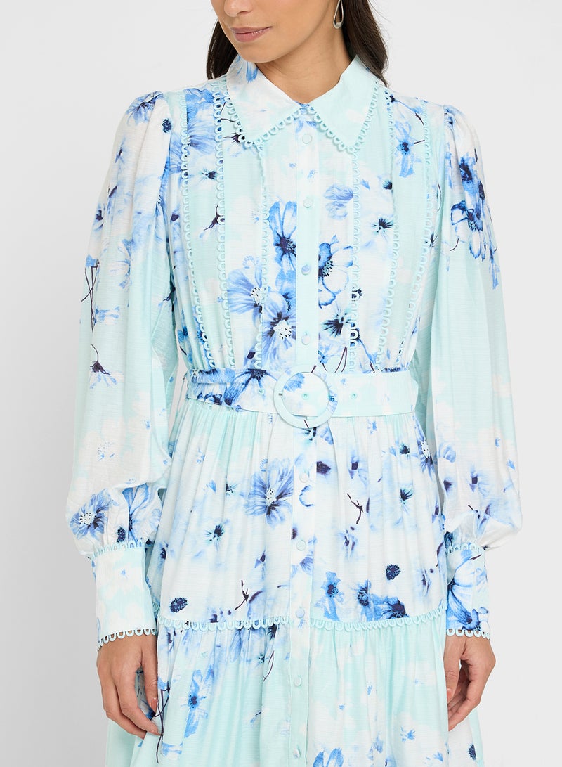 YAS Floral Tiered Dress - Image 3