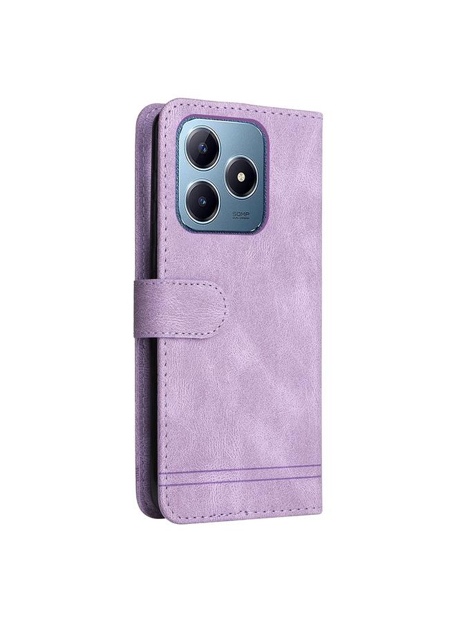 erorex Case For Realme C63 / C61 / Note 60 Skin Feel Life Tree Metal Button Leather Phone Case - Image 3