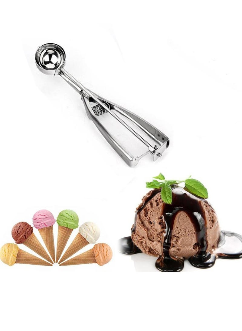 Stainless Steel Ice Cream Scoop Stack Spoon Watermelon Fruit Baller Making Tools, 4CM  - Image 1