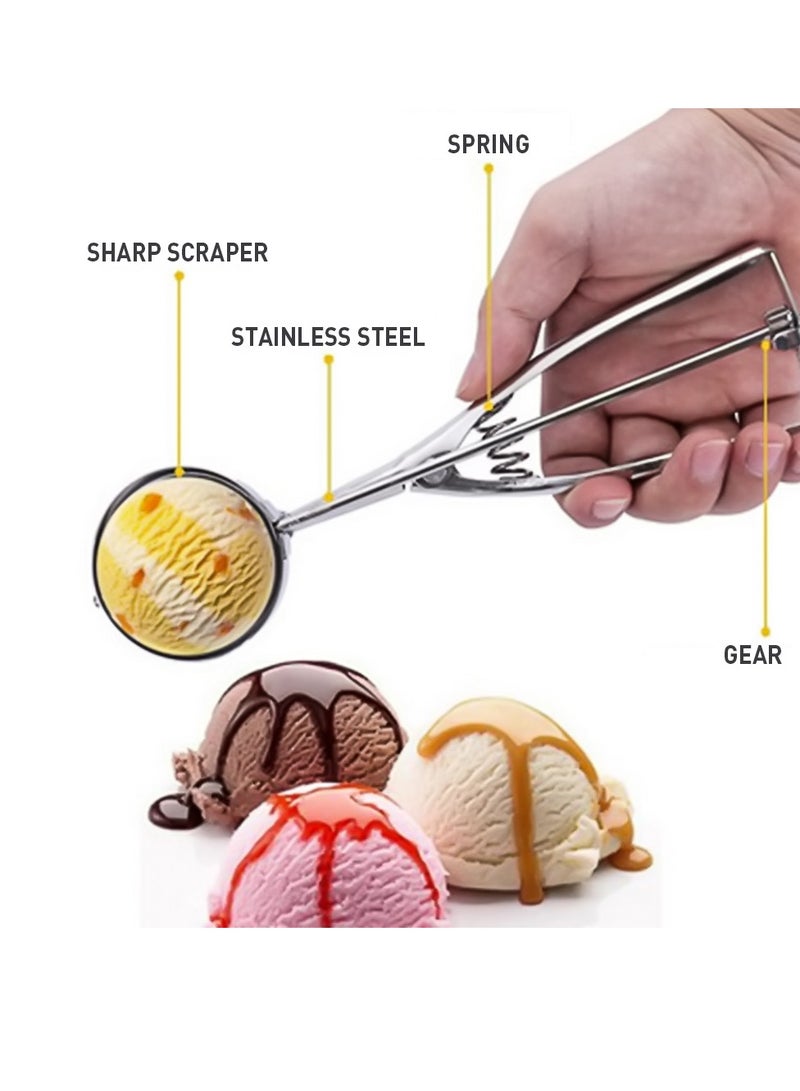 Stainless Steel Ice Cream Scoop Stack Spoon Watermelon Fruit Baller Making Tools, 4CM  - Image 4