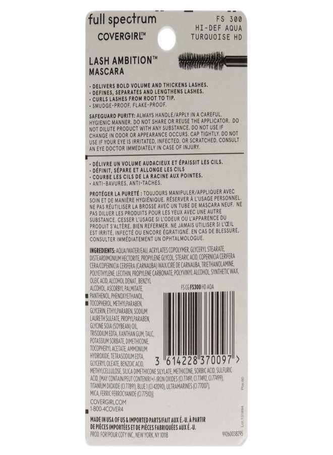 COVERGIRL Full Spectrum Lash Ambition Mascara, Hi-Def Aqua, 0.3 Fluid Ounce - Image 2