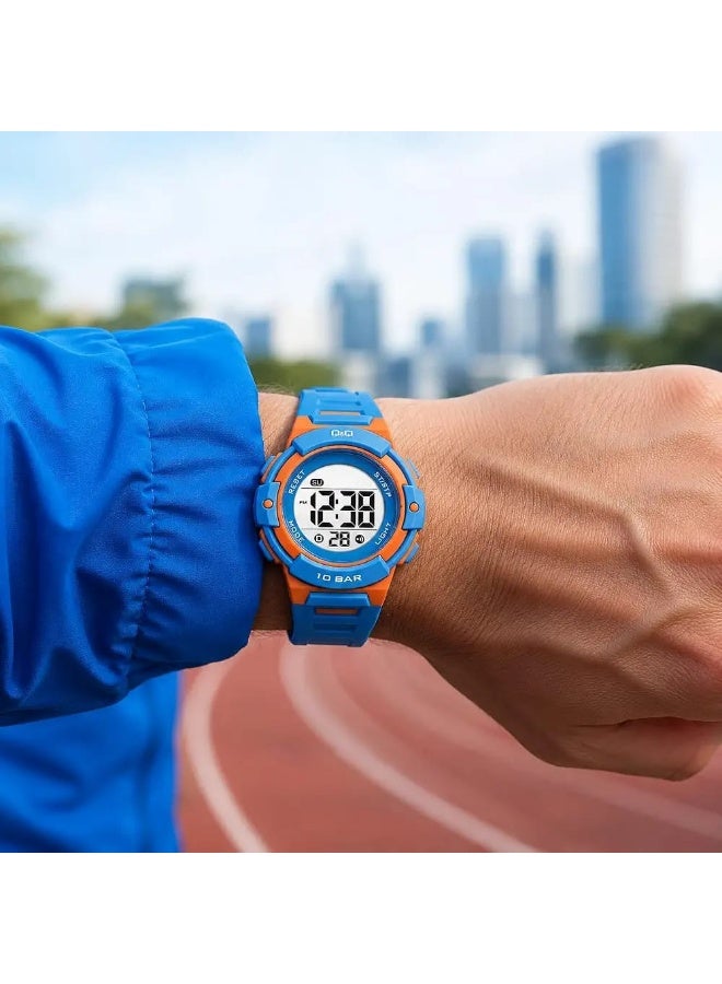 Q&Q Digital Sports Watch for Girls - 10 BAR Water Resistant, LED Backlight, Alarm, Stopwatch, Day & Date Display, G32A-001VY - Image 5