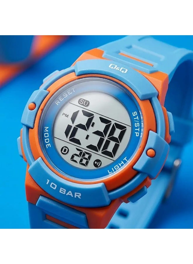 Q&Q Digital Sports Watch for Girls - 10 BAR Water Resistant, LED Backlight, Alarm, Stopwatch, Day & Date Display, G32A-001VY - Image 2