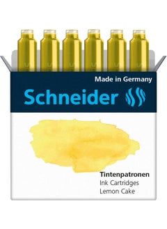 Schneider Fountain Pen Cartridge 6 Pack Yellow  - Image 1