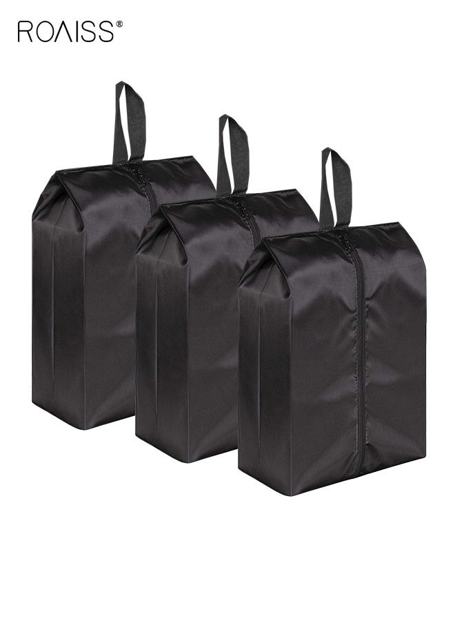 roaiss Three-Pack Extra-Large Dustproof Travel Shoe Bag with Sturdy Zipper Closure for Men and Women Portable Packaging Bag That Can Be Carried by Hand or Hung up Multi-functional Outdoor Storage Bag - Image 1
