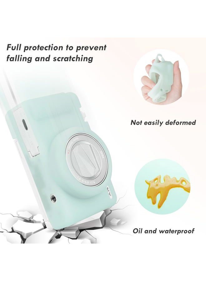 Rieibi حافظة ZV-1F، حافظة واقية من السيليكون الناعم لكاميرا سوني ZV1F/ZV-1M2/ZV-1 مارك II، حافظة ZV1F خفيفة الوزن - أخضر فاتح - Image 4