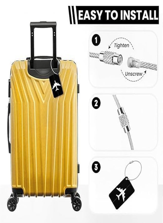 MILLOR Silicone Luggage Tags with Steel Loop, Durable Travel Bag Tags for Easy Identification of Suitcases, Backpacks and Hand Luggage (3) - Image 5