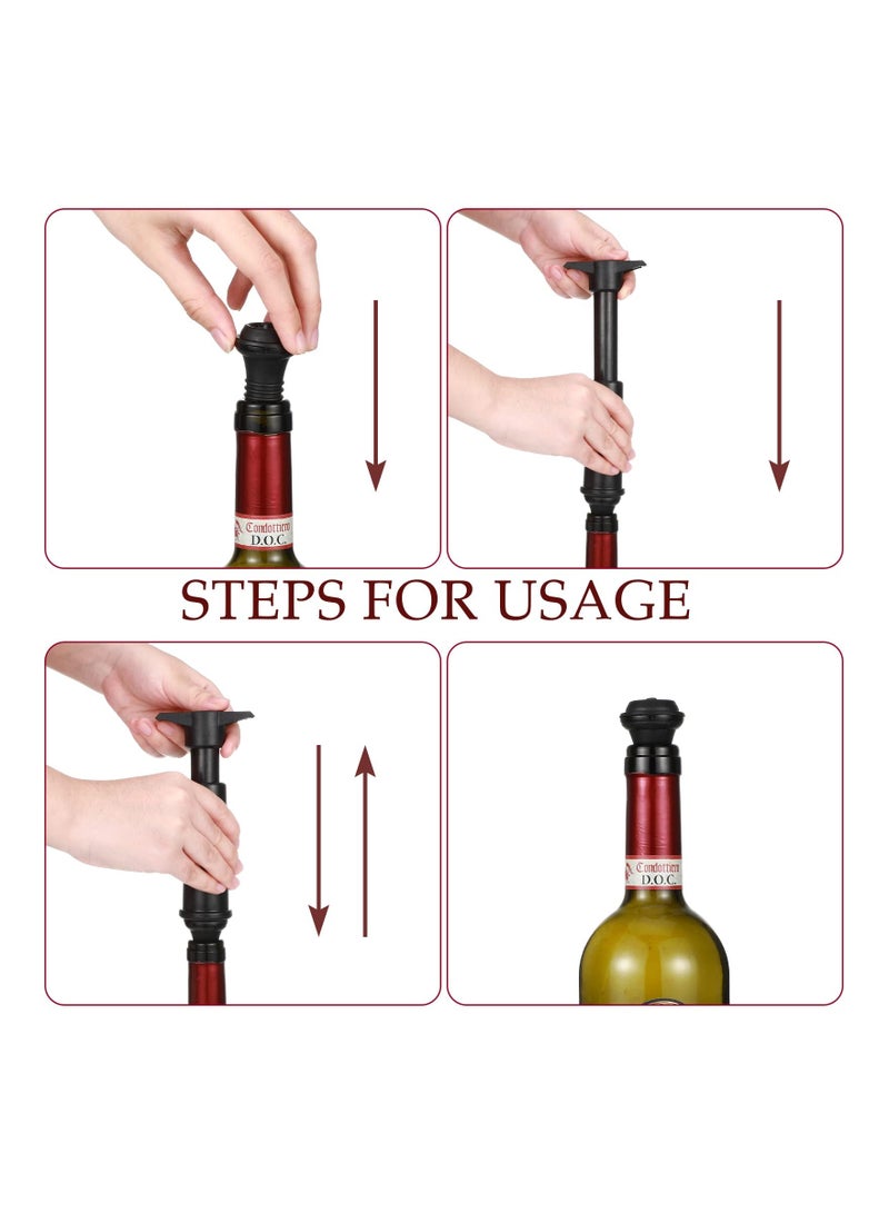 SOLARAE Wine Stopper, Resealable Wine Pump, Vacuum Stoppers, Vacuum Wine Stopper, Silicone Wine Saver Vacuum Stoppers, Practical Wine Saver Stoppers for Kitchen Supplies Wine Bottle Tools (20PCS) - Image 3